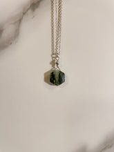 Load image into Gallery viewer, The Green Moss Hexagon Necklace
