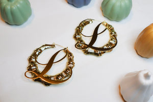 The Initial Bamboo Hoops